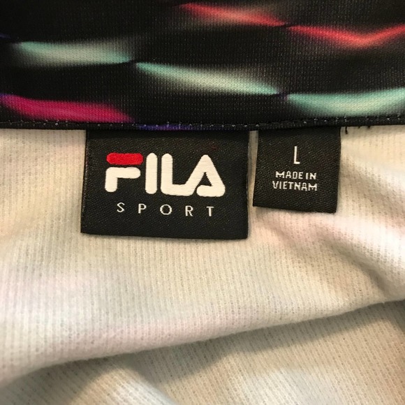 FILA Sport Quarter Zip Jacket in Multi-colors, Size Large - Picture 4 of 5